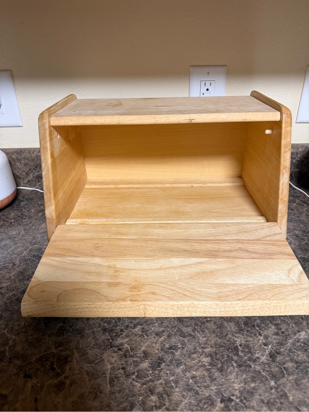 ✨ Wooden Bread Box Storage - Natural Wood - Picture 3 of 5